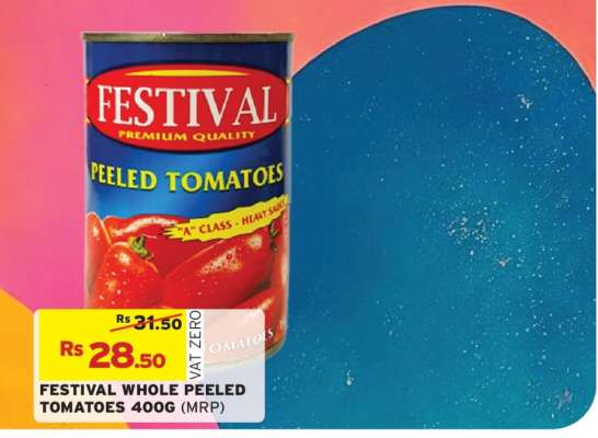 FESTIVAL WHOLE PEELED TOMATOES 400G