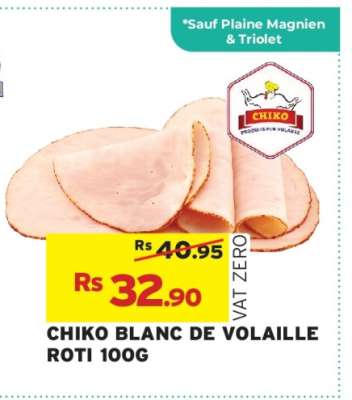 CHIKO BLANC DE VOLAILLE ROTI 100G