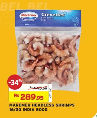 MAREMER HEADLESS SHRIMPS 16/20 INDIA 500G