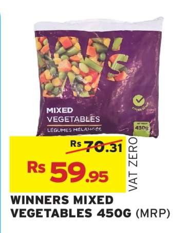 WINNERS MIXED VEGETABLES 450G