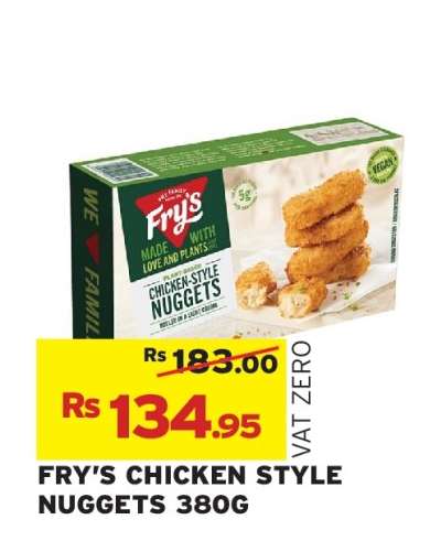 FRY’S CHICKEN STYLE NUGGETS 380G