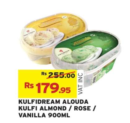 KULFIDREAM ALOUDA KULFI ALMOND / ROSE / VANILLA 900ML