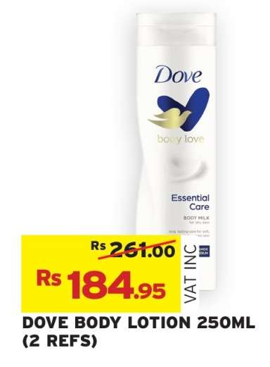 DOVE BODY LOTION 250ML (2 REFS)