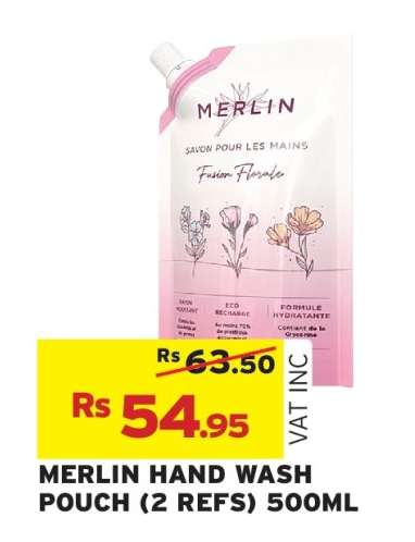 MERLIN HAND WASH POUCH (2 REFS) 500ML