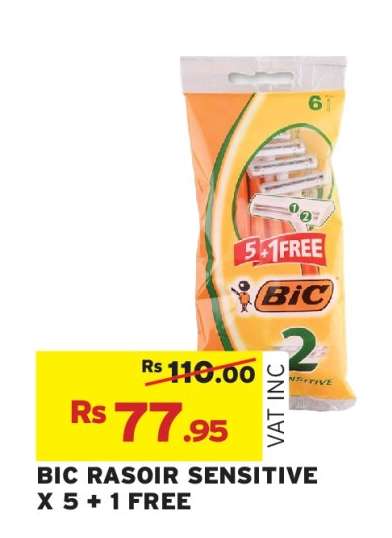 BIC RASOIR SENSITIVE X 5 + 1 FREE