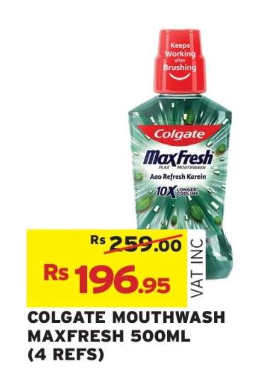 COLGATE MOUTHWASH MAXFRESH 500ML (4 REFS)