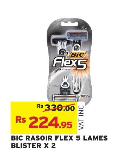 BIC RASOIR FLEX 5 LAMES BLISTER X 2