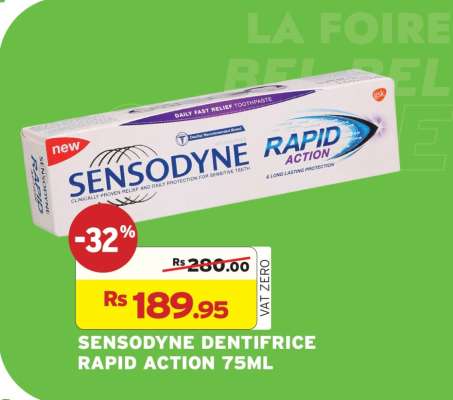 SENSODYNE DENTIFRICE RAPID ACTION 75ML