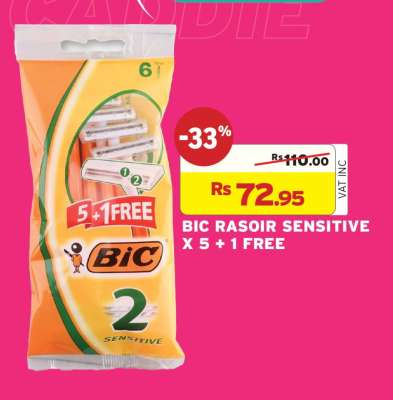 BIC RASOIR SENSITIVE X 5 + 1 FREE