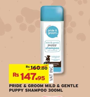 PRIDE & GROOM MILD & GENTLE PUPPY SHAMPOO 300ML