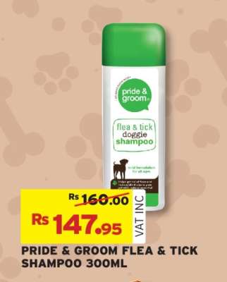 PRIDE & GROOM FLEA & TICK SHAMPOO 300ML