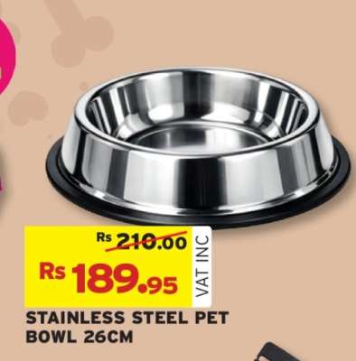 STAINLESS STEEL PET BOWL 26CM