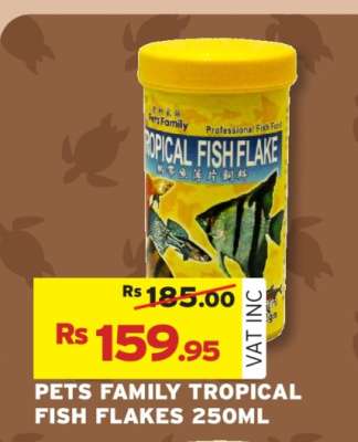 PETS FAMILY TROPICAL FISH FLAKES 250ML