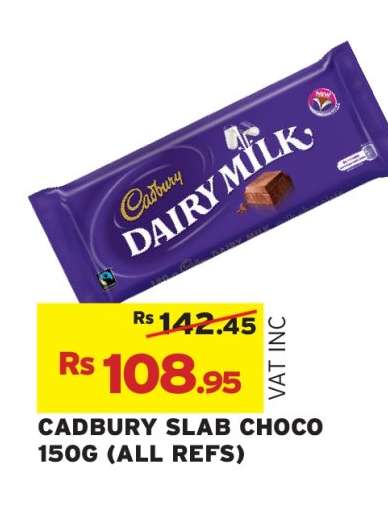 CADBURY SLAB CHOCO 150G (ALL REFS)