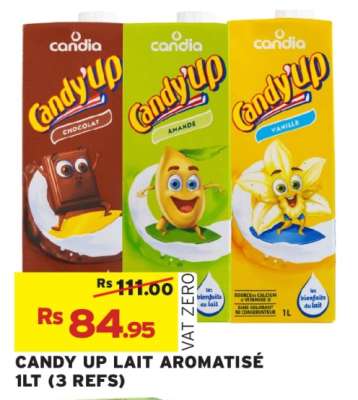 CANDY UP LAIT AROMATISÉ 1LT (3 REFS)