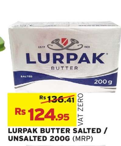 LURPAK BUTTER SALTED / UNSALTED 200G
