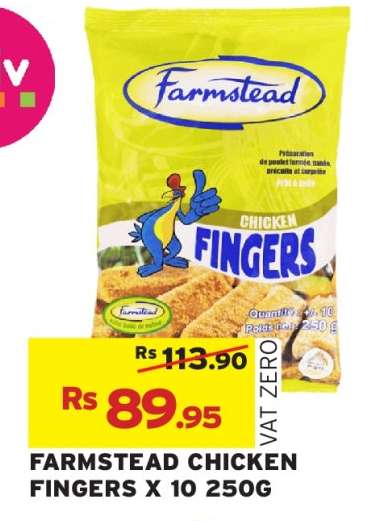 FARMSTEAD CHICKEN FINGERS X 10 250G