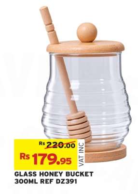GLASS HONEY BUCKET