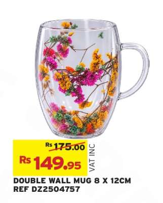 DOUBLE WALL MUG 8 X 12CM