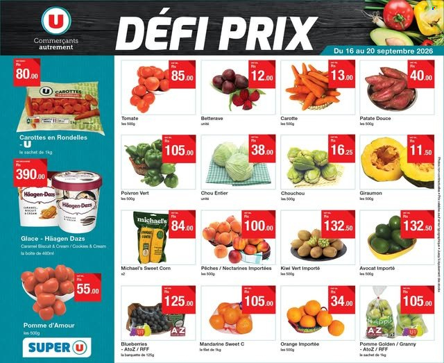 Super U catalogue - 16.09.2026 - 20.09.2026. Page 1
