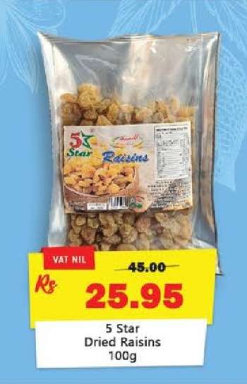5 Star Dried Raisins