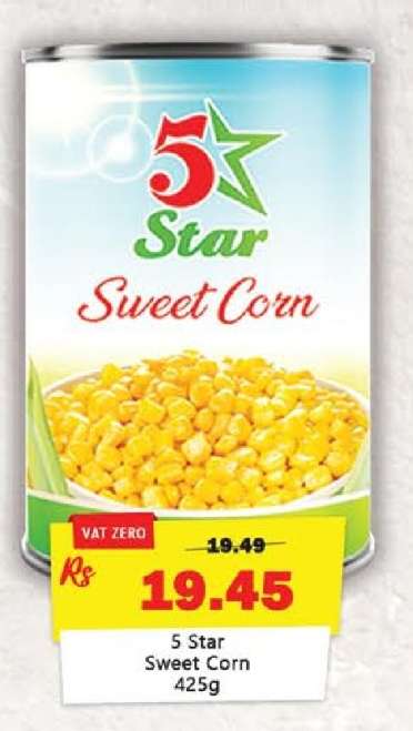 5 Star Sweet Corn 425g