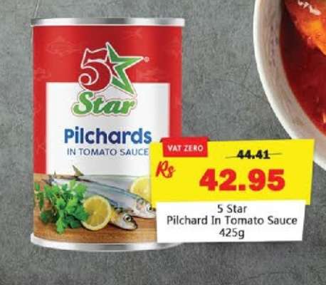 5 Star Pilchard In Tomato Sauce