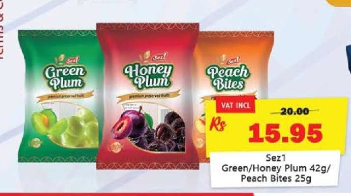 Sez1 Green/Honey Plum 42g/Peach Bites 25g