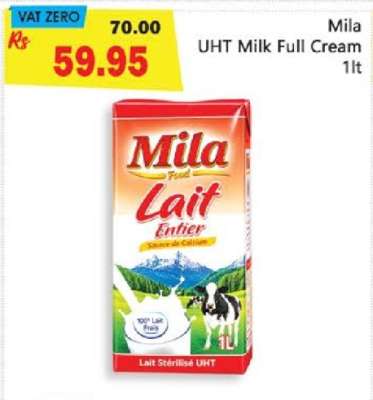 Mila UHT Milk Full Cream 1lt
