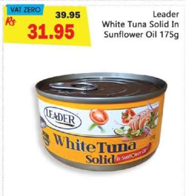 Leader White Tuna Solid In Sunflower Oil 175g