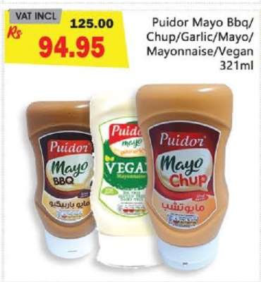 Puidor Mayo Bbq/Chup/Garlic/Mayo/Mayonnaise/Vegan
