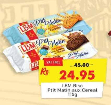 LBM Bisc Ptit Matin aux Cereal 115g