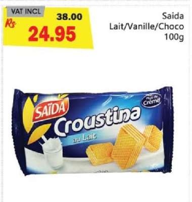 Saida Croustina Lait/Vanille/Choco 100g