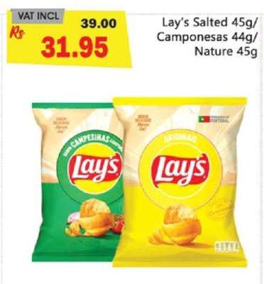 Lay's Salted 45g/ Camponesas 44g/ Nature 45g