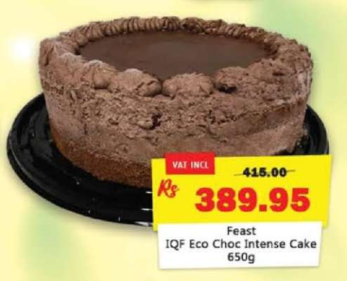 Feast IQF Eco Choc Intense Cake 650g