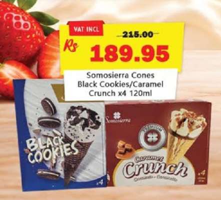 Somosierra Cones Black Cookies/Caramel Crunch x4 120ml