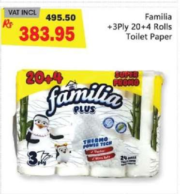 Familia +3Ply 20+4 Rolls Toilet Paper