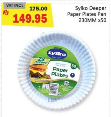 Sylko Deeper Paper Plates Pan 230MM x50