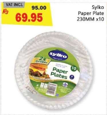 Sylko Paper Plate 230MM x10