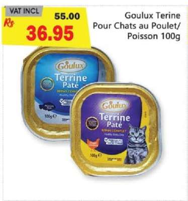 Goulux Terine Pour Chats au Poulet/Poisson 100g