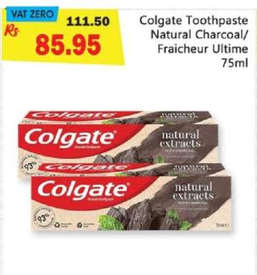 Colgate Toothpaste Natural Charcoal/Fraicheur Ultime 75ml