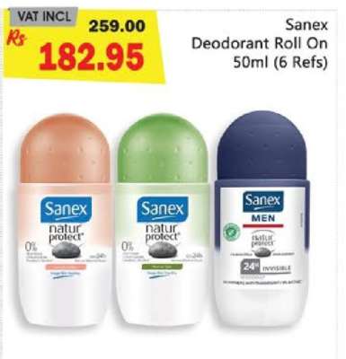 Sanex Deodorant Roll On 50ml (6 Refs)