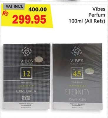 Vibes Perfume 100ml (All Refs)