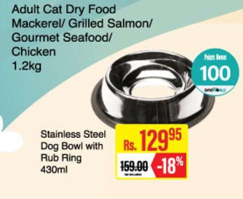 Stainless Steel Dog Bowl with Rub Ring