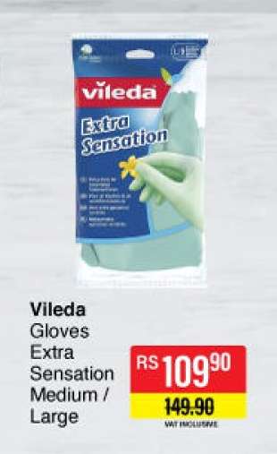 Vileda Gloves Extra Sensation Medium / Large