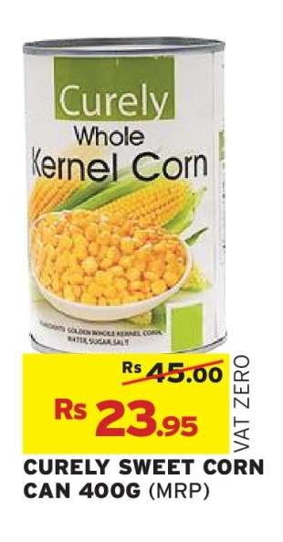 CURELY SWEET CORN CAN 400G