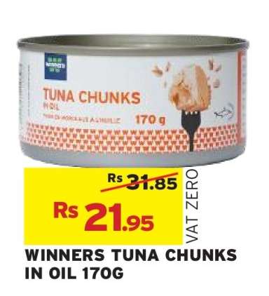 WINNERS TUNA CHUNKS IN OIL 170G