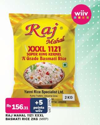 RAJ MAHAL 1121 XXXL BASMATI RICE 2KG