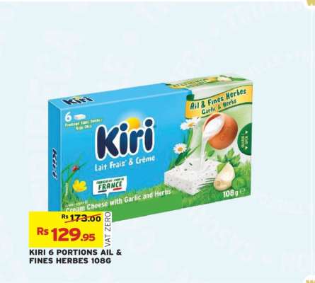 KIRI 6 PORTIONS AIL & FINES HERBES 108G