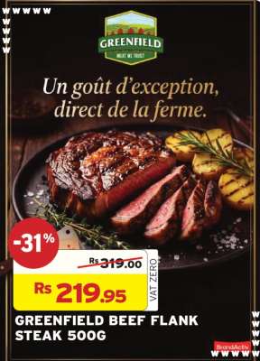 GREENFIELD BEEF FLANK STEAK 500G